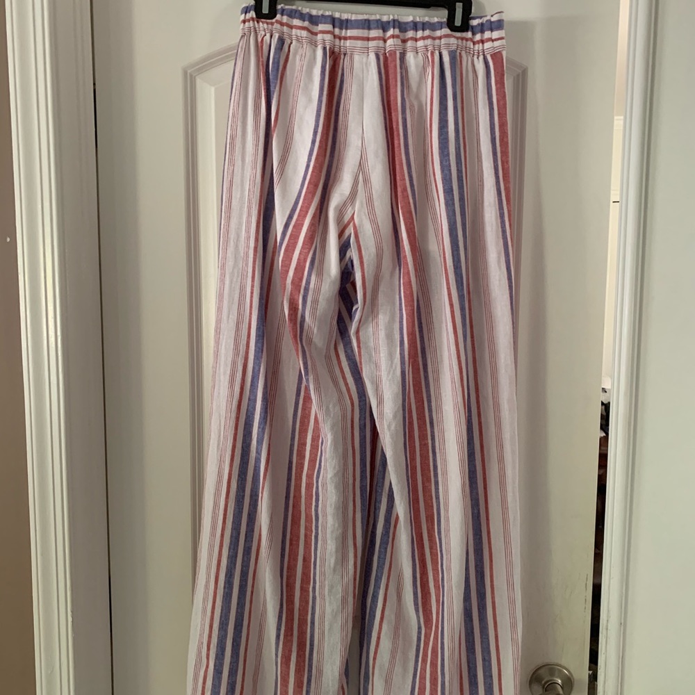 EUC EXPRESS High Waisted Striped Split Leg Pants - Picture 10 of 14